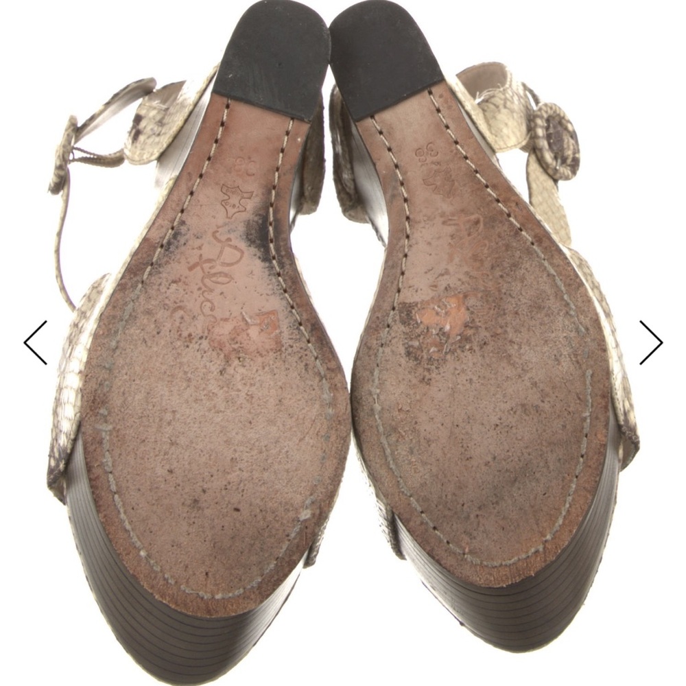 Alice + Olivia Snakeskin Wedge Sandals - Picture 5 of 6